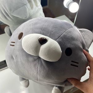 Japanese Round 1 Plushies Grey Cat